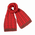 Bufanda hecha punto pesada mixta del cable del color caliente del invierno para mujer del Unisex (SK162)
